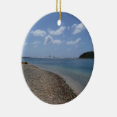 Zeilboot in de buurt van St. Thomas Keramisch Ornament (Rechts)