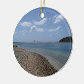 Zeilboot in de buurt van St. Thomas Keramisch Ornament (Links)