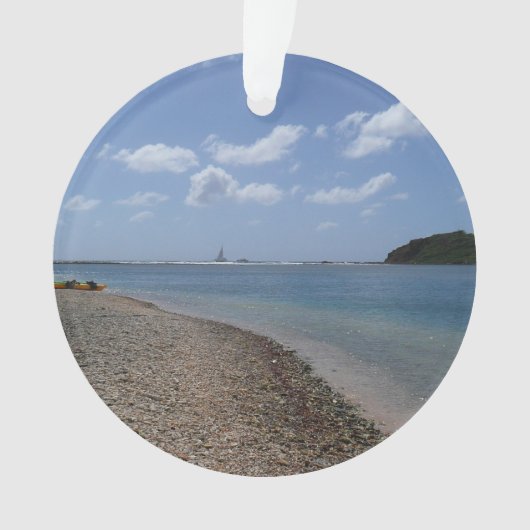 Zeilboot in de buurt van St. Thomas Ornament (voorkant)