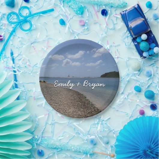 Zeilboot in de buurt van St. Thomas Papieren Bordje (Feest)