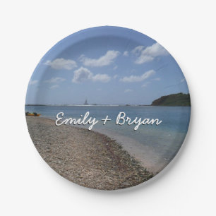 Zeilboot in de buurt van St. Thomas Papieren Bordje