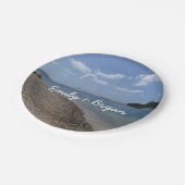 Zeilboot in de buurt van St. Thomas Papieren Bordje (Gekanteld)