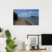 Zeilboot in de buurt van St. Thomas Poster (Thuiskantoor)