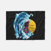 Zeilboot in de golf Zee varen Captain Lover Fleece Deken (Voorkant (Horizontaal))