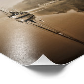 Zeilboot in de mist foto afdruk (Hoek)