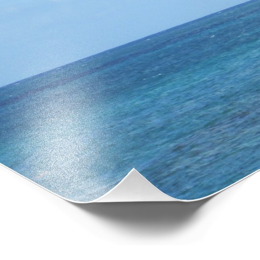 Zeilboot in de Oceaan Foto Afdruk (Hoek)