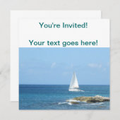 Zeilboot in de Oceaan Kaart (Voorkant / Achterkant)