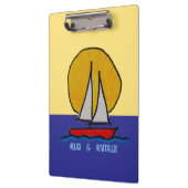 Zeilboot in de zon klembord (Links)