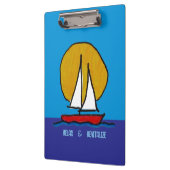 Zeilboot in de zon klembord (Links)