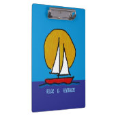 Zeilboot in de zon klembord (Rechts)