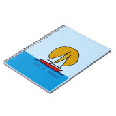 Zeilboot in de zon klembord notitieboek (Linkerzijde)