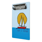 Zeilboot in de zon  mini klembord (Angled2)