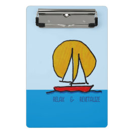 Zeilboot in de zon mini klembord