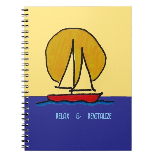 Zeilboot in de Zon Notitieboek (Voorkant)