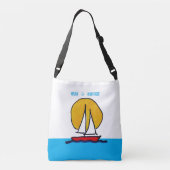 Zeilboot in de Zon - Ontspan & Revitaliseer Crossbody Tas (Achterkant)