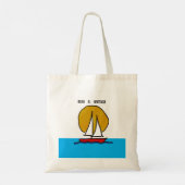 Zeilboot in de zon - Relax & Revitalize Tote Bag (Achterkant)