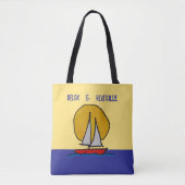 Zeilboot in de zon tote bag (Voorkant)