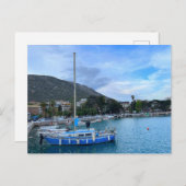 Zeilboot in Harbour Corinth Greece Briefkaart (Voorkant / Achterkant)