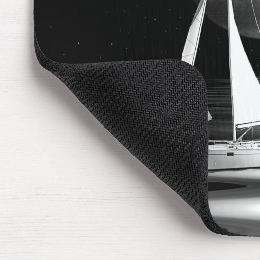 Zeilboot in het vliegtuig muismat (Hoek)