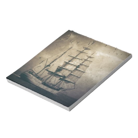  zeilboot in het Zee van de Noordzee Notitieblok (Linkerzijde)