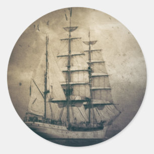  zeilboot in het Zee van de Noordzee Ronde Sticker