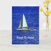 Zeilboot in Lahaina, Hawaii, Verjaardag Kaart (Gele Bloem)