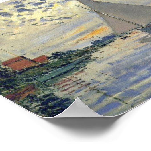 Zeilboot in Le Petit-Gennevilliers Poster (Hoek)