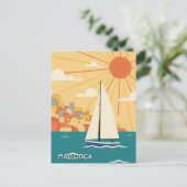 Zeilboot in Mallorca Spanje Reizen Briefkaart (Staand voorkant)