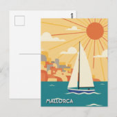 Zeilboot in Mallorca Spanje Reizen Briefkaart (Voorkant / Achterkant)