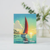Zeilboot in Napels Florida Reizen Briefkaart (Staand voorkant)