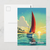 Zeilboot in Napels Florida Reizen Briefkaart (Voorkant / Achterkant)