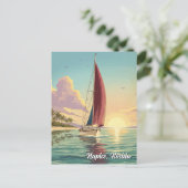 Zeilboot in Naples Florida Reis Briefkaart (Staand voorkant)