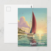 Zeilboot in Naples Florida Reis Briefkaart (Voorkant / Achterkant)