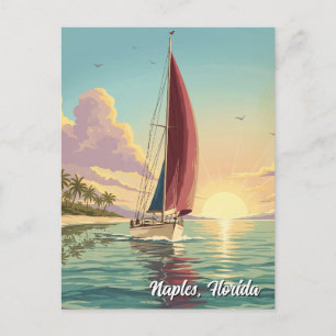 Zeilboot in Naples Florida Reis Briefkaart