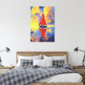Zeilboot in Schilderstijl Canvasprint Canvas Afdruk (Insitu (Slaapkamer))