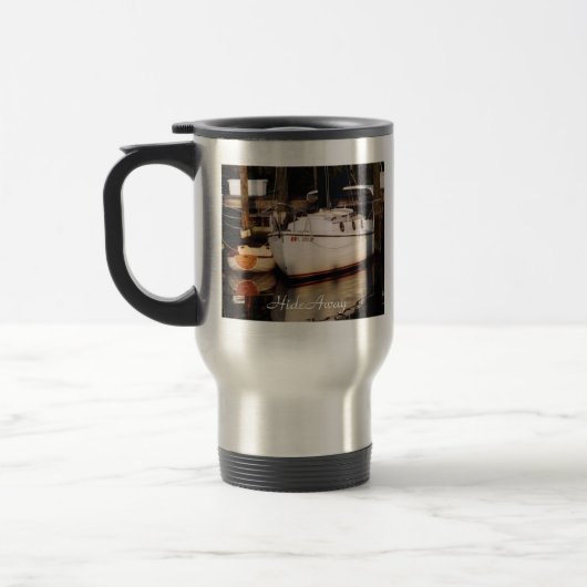 Zeilboot in Slip met Dink Travel Mug Reisbeker (Links)