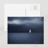 Zeilboot in stormachtig weer in Schotland Briefkaart (Voorkant / Achterkant)