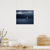Zeilboot in stormachtig weer in Schotland Poster (Keuken)