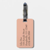 Zeilboot in Sunset Beauful Pink Seascape Bagagelabel (Achterkant verticaal)