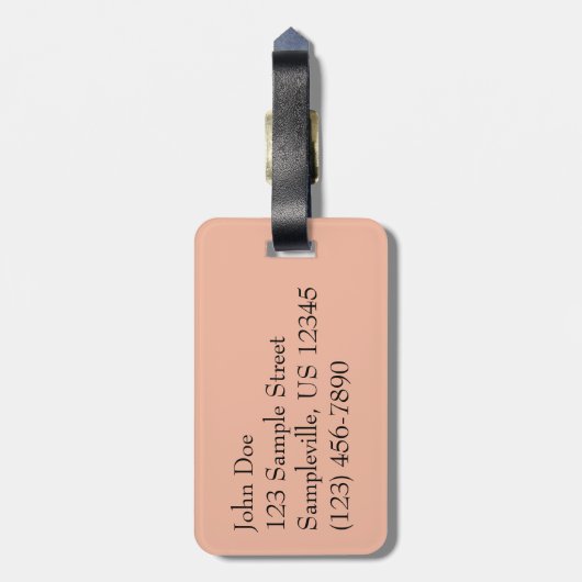 Zeilboot in Sunset Beauful Pink Seascape Bagagelabel (Achterkant verticaal)