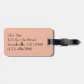 Zeilboot in Sunset Beauful Pink Seascape Bagagelabel (Achterkant horizontaal)