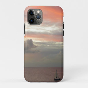 Zeilboot in Sunset Beauful Pink Seascape Case-Mate iPhone Case