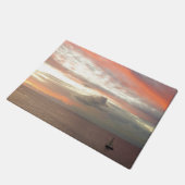 Zeilboot in Sunset Beauful Pink Seascape Deurmat (Schuin)