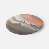 Zeilboot in Sunset Beauful Pink Seascape Papieren Bordje (Gekanteld)