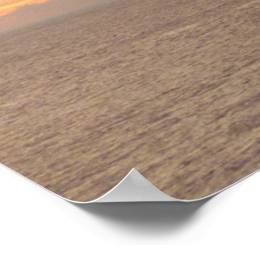 Zeilboot in Sunset Beauful Pink Seascape Poster (Hoek)