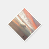 Zeilboot in Sunset Beauful Pink Seascape Servet (Hoek)