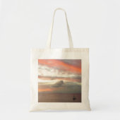 Zeilboot in Sunset Beauful Pink Seascape Tote Bag (Voorkant)