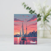 Zeilboot in Toronto Canada Reizen Briefkaart (Staand voorkant)