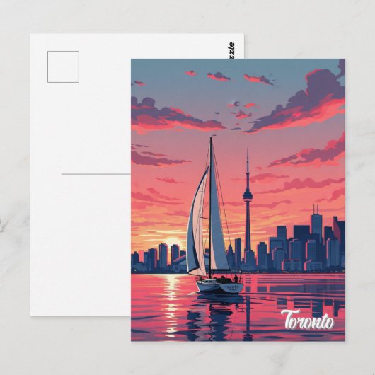 Zeilboot in Toronto Canada Reizen Briefkaart (Voorkant / Achterkant)