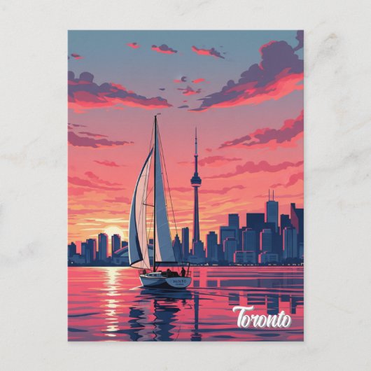 Zeilboot in Toronto Canada Reizen Briefkaart (Voorkant)
